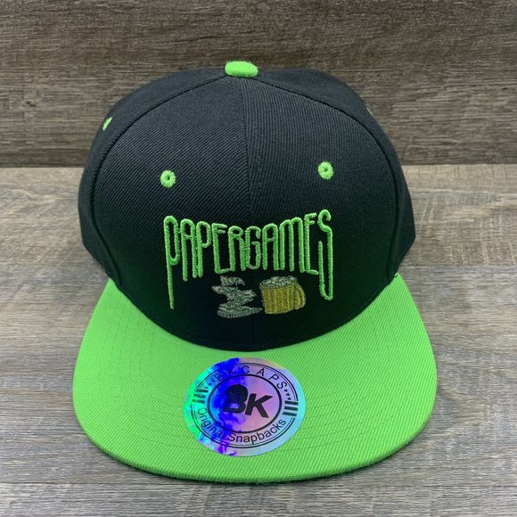 PAPERGAMES PGC Hat Baseball Ball Cap Adjustable SNAPBACK Flat Bill Embroidered - Picture 3 of 9